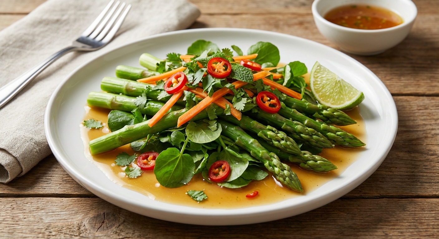 Asparagus and Watercress Salad with Thai Flavors