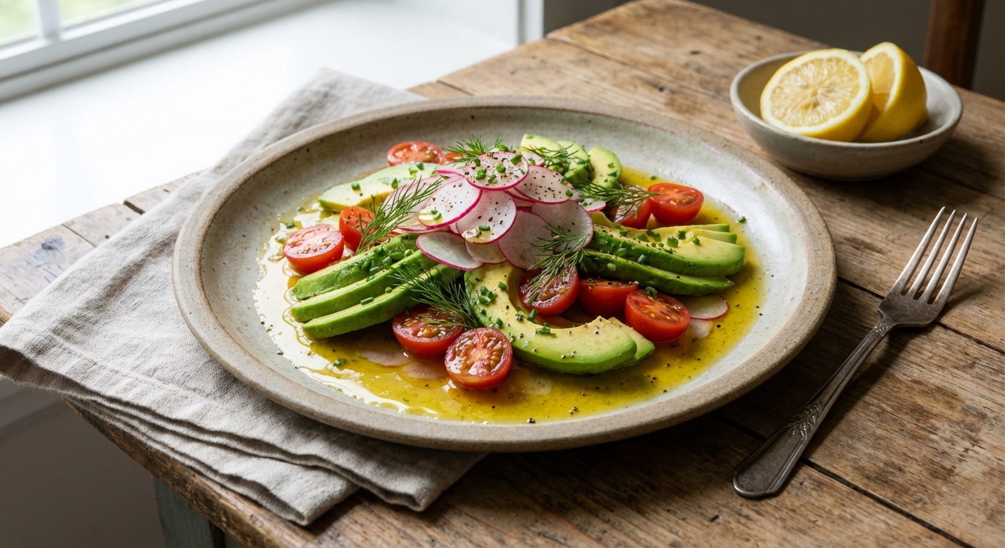 Avocado Salad with Tomato and Radish