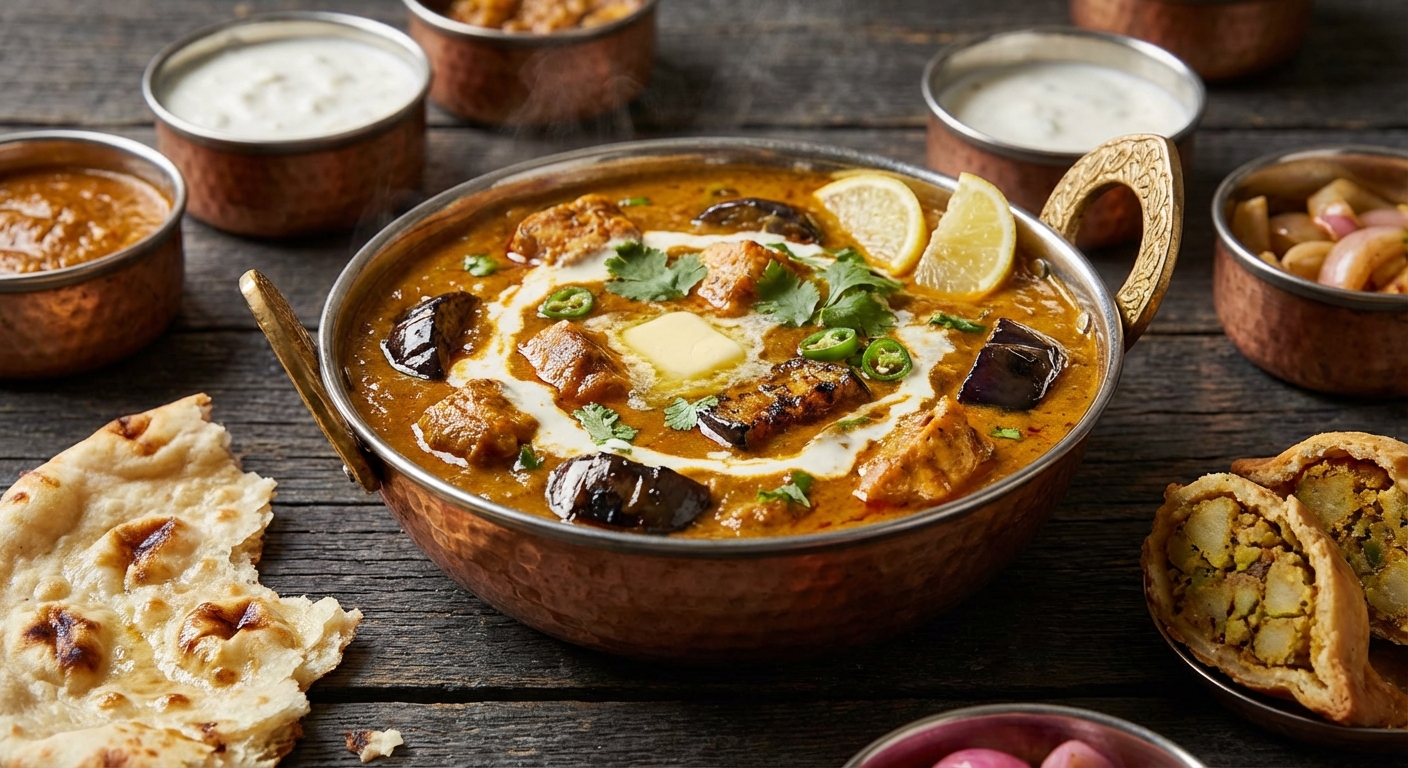 Coal-Smoked Eggplant Curry