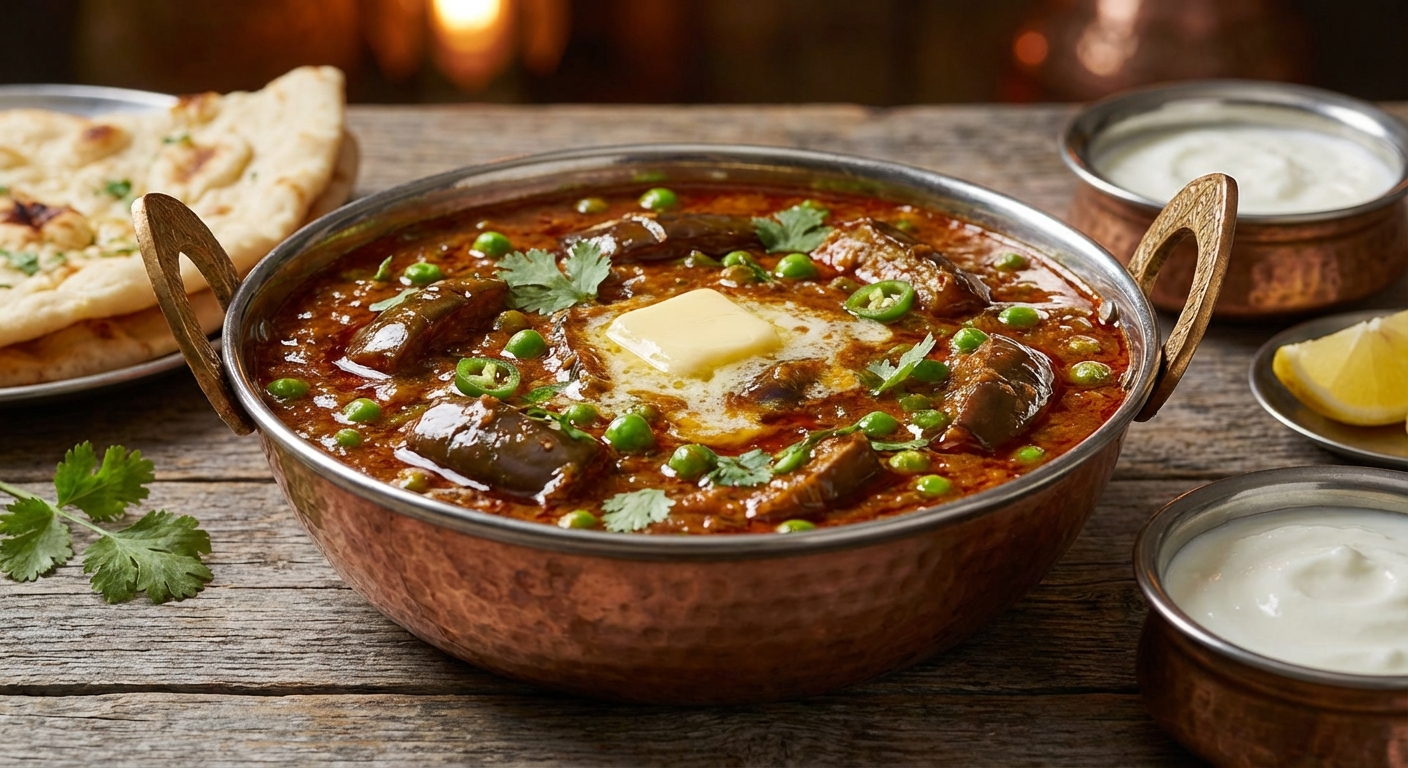 Eggplant + Pea Curry