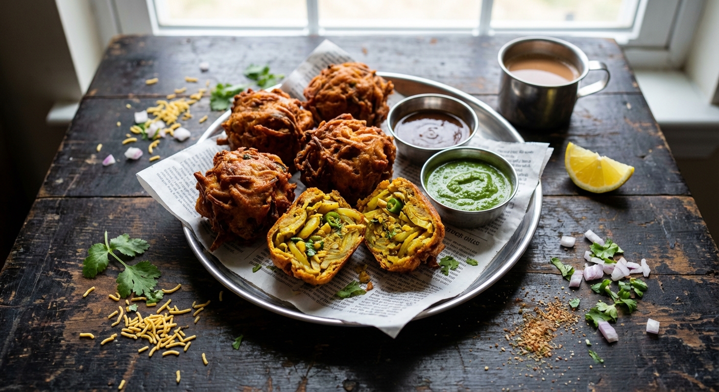 Baked Onion Bhajis