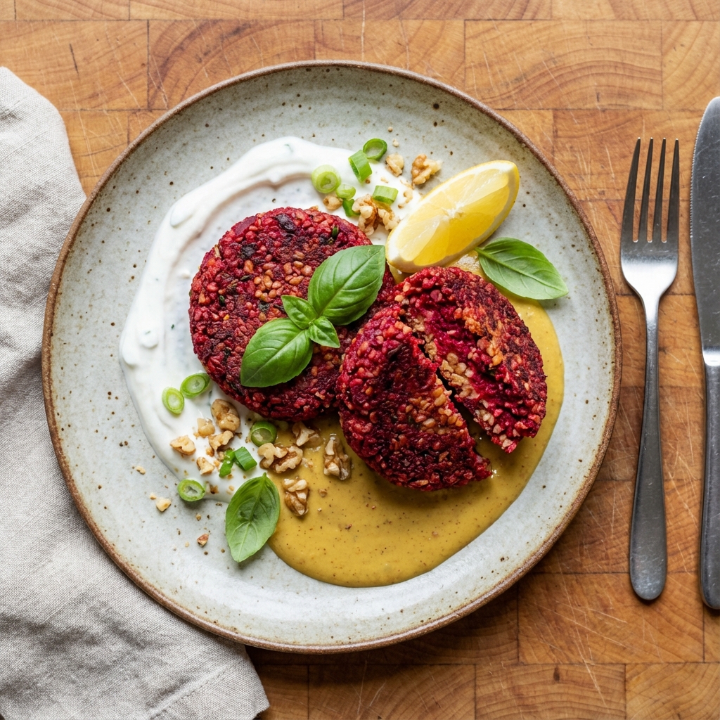 Beet and Bulgur Veggie Burgers