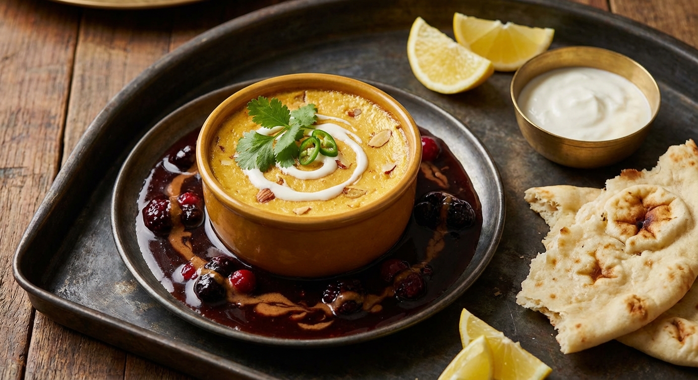 Bengal Baked Curd with Tamarind Berries