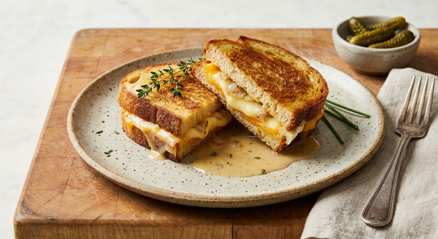 Bistro-Style Grilled Cheese with Brie and Shallots
