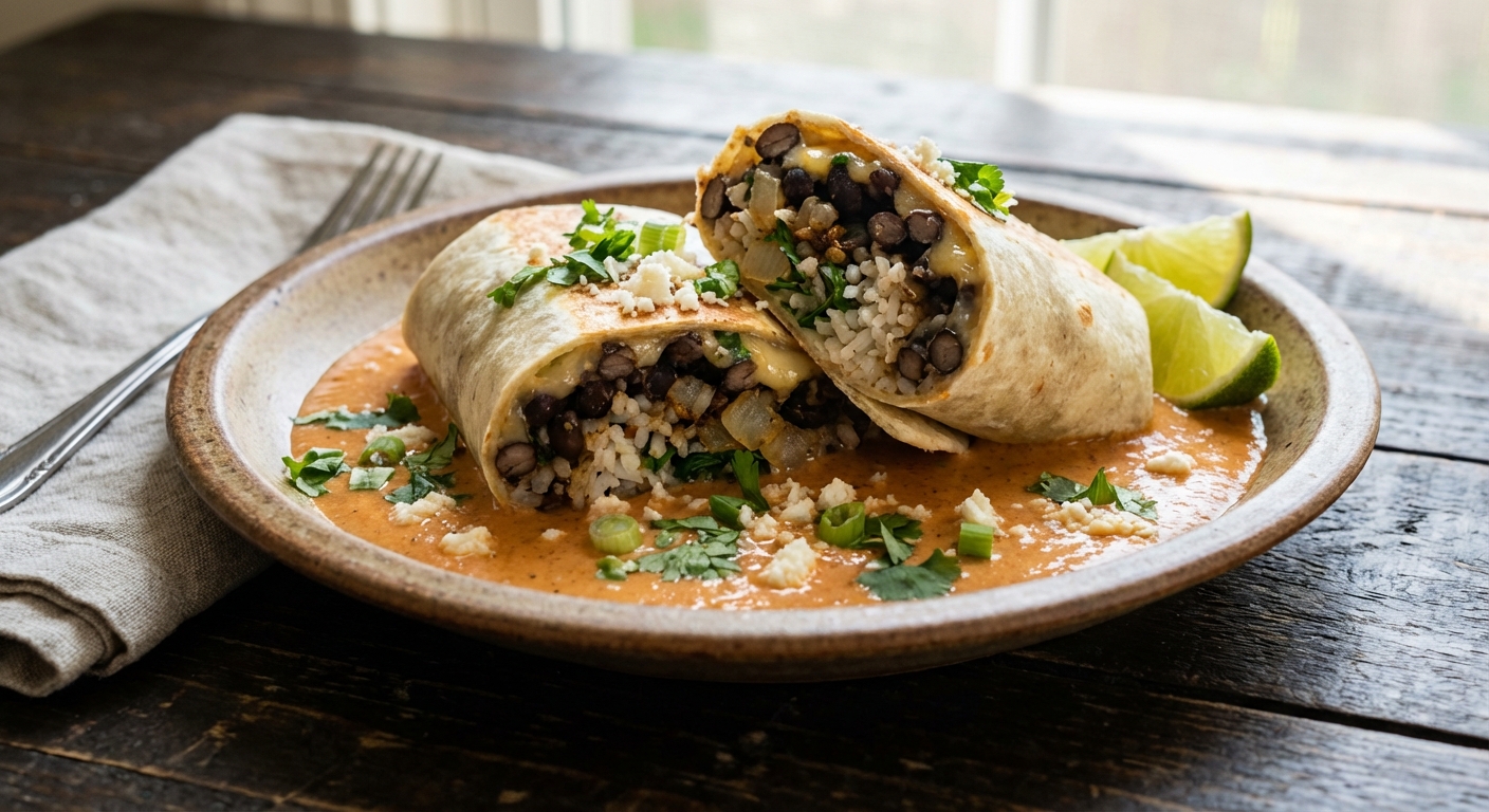 Black Bean and Rice Burritos