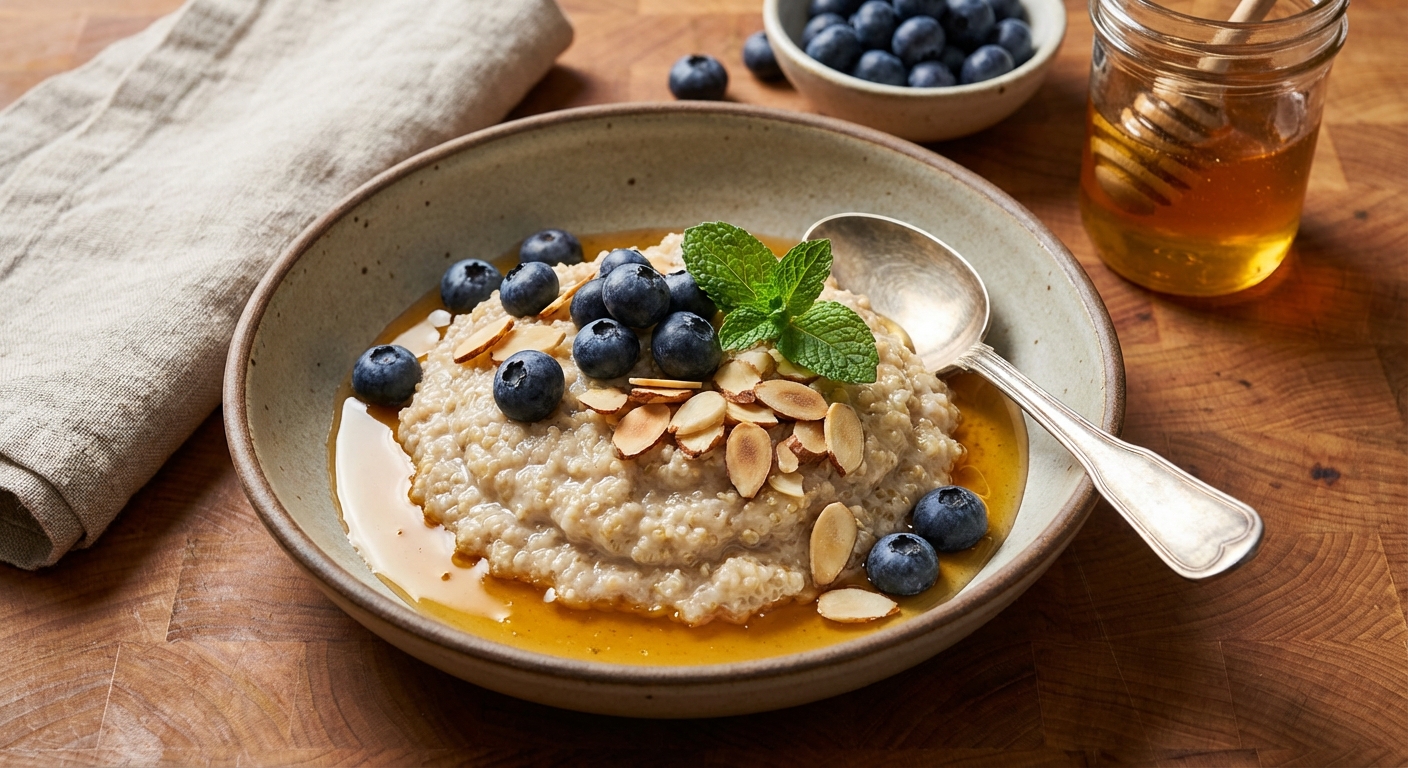 Blueberry Almond Quinoa Porridge