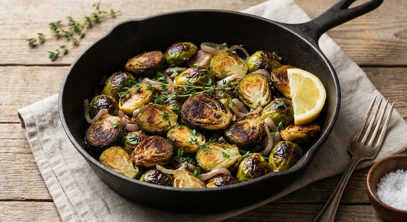 Braised Brussels Sprouts with Shallots