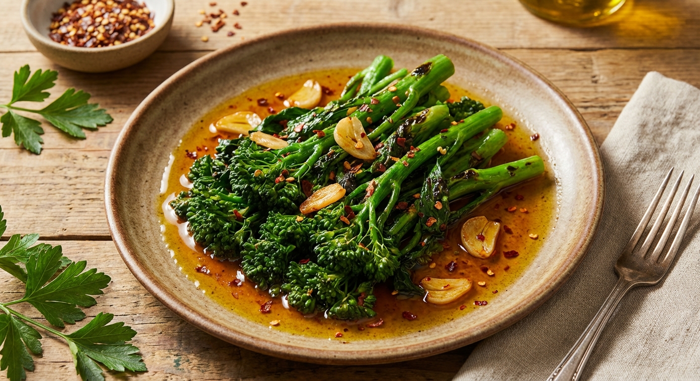 Broccoli Rabe with Garlic and Red Pepper Flakes