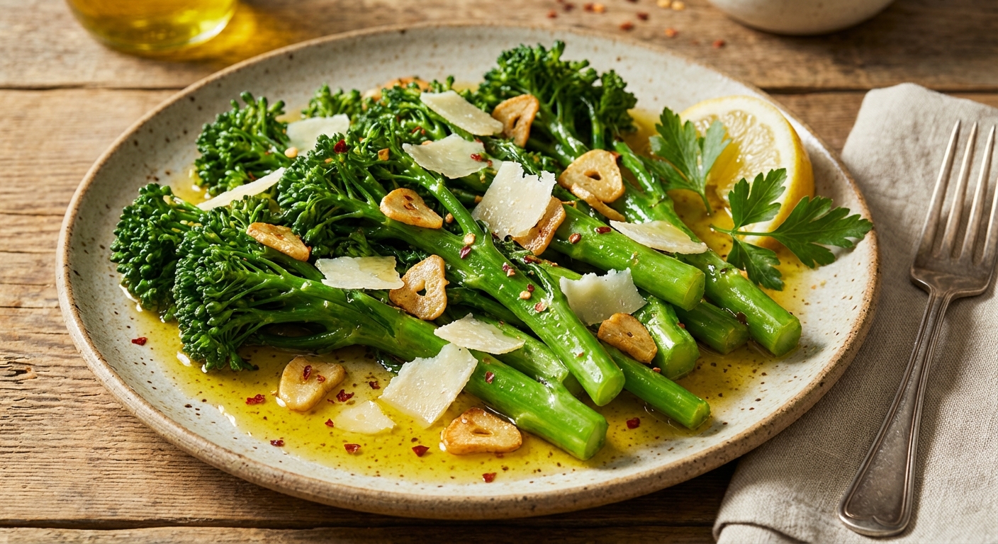 Broccolini with Garlic and Parmesan