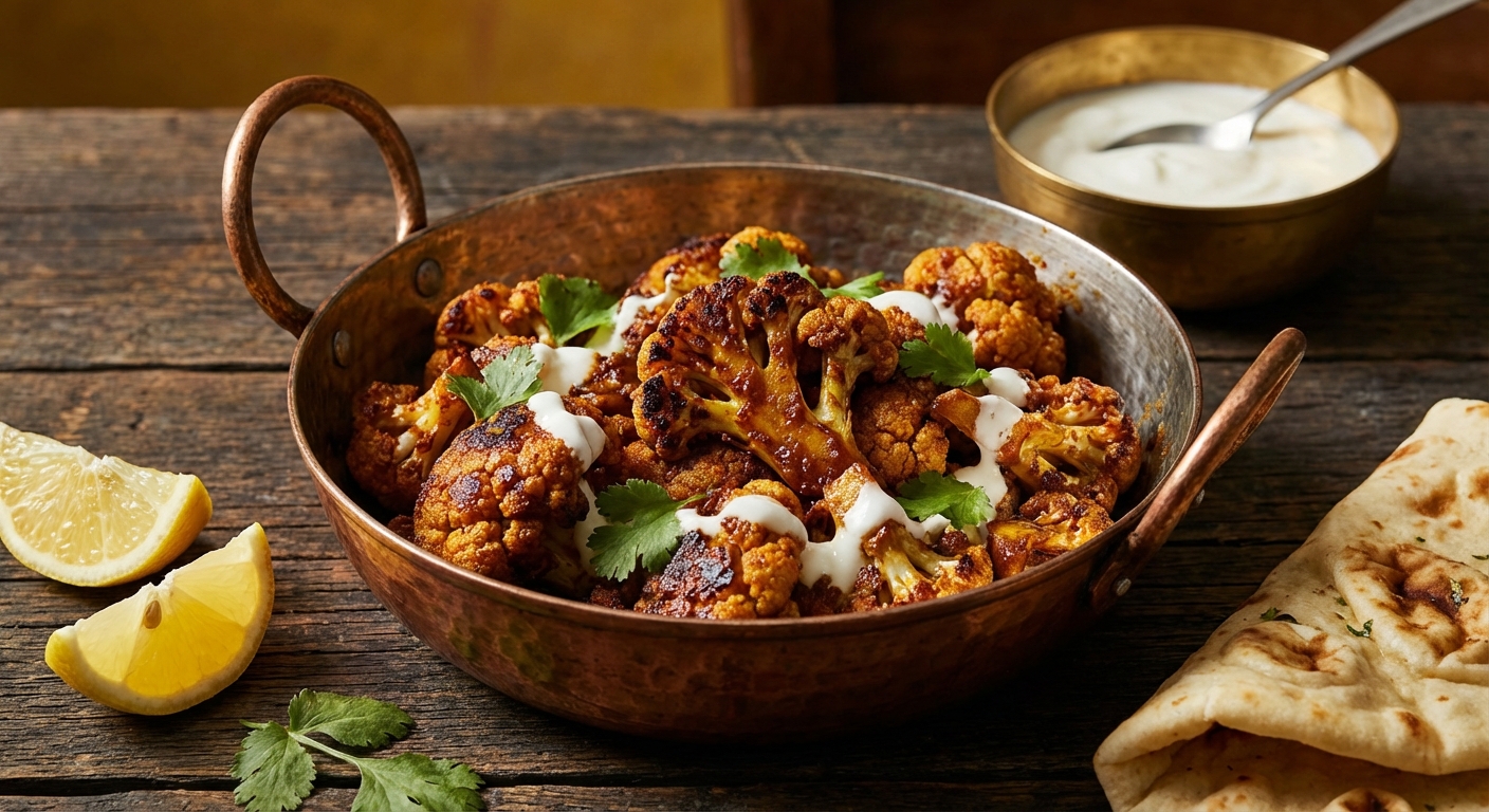 Browned and Braised Cauliflower with Indian Spices