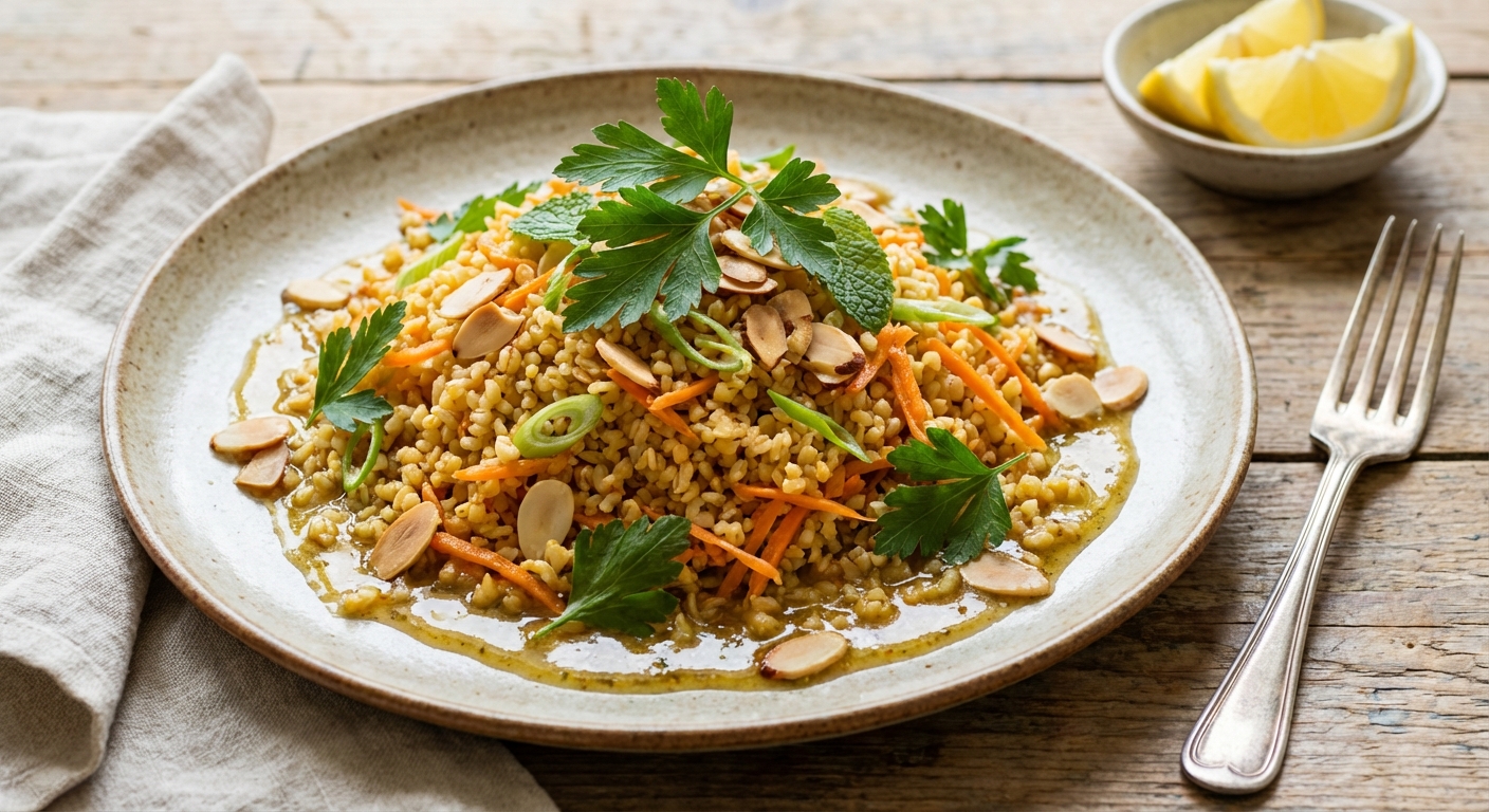 Bulgur Salad with Carrots and Almonds
