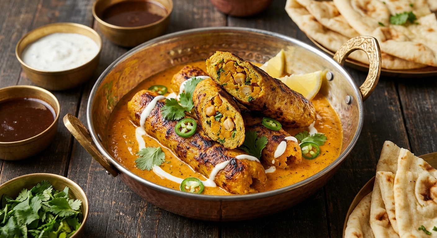 Butternut Squash Seekh Kebabs