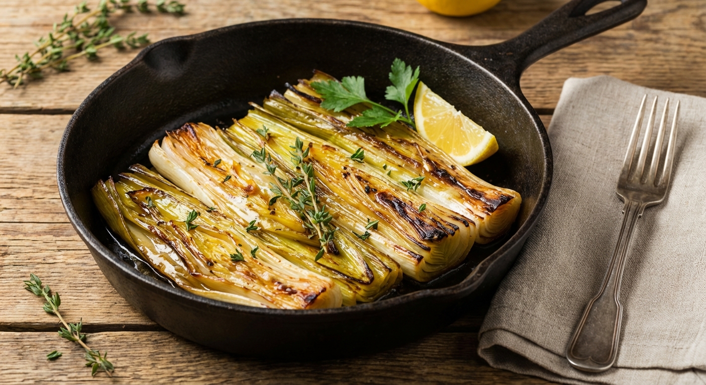 Buttery Braised Leeks