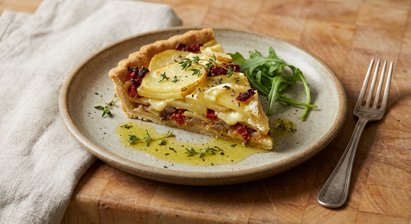 Camembert, Sun-Dried Tomato, and Potato Tart