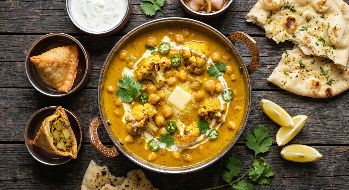 Cauliflower and Chickpea Coconut Curry