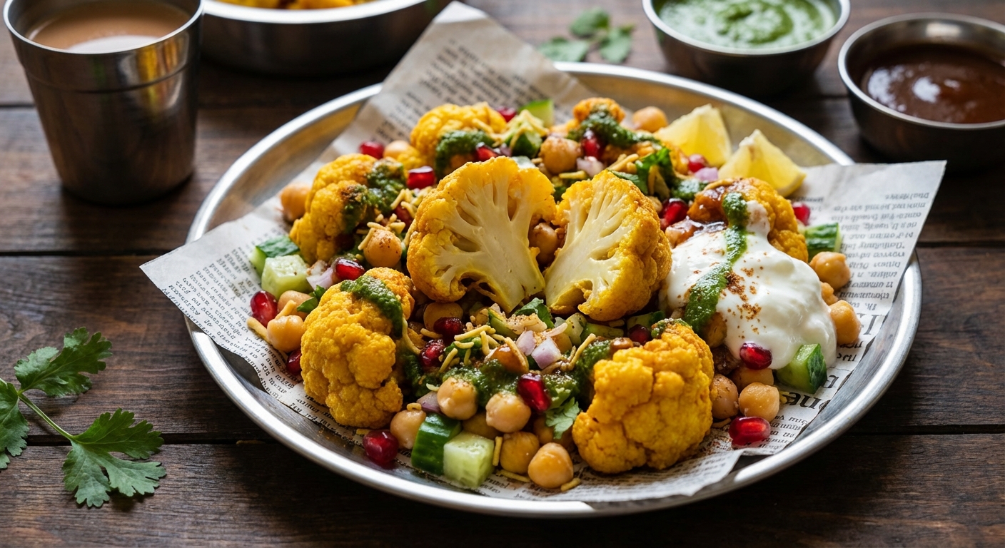 Cauliflower + Pomegranate Chaat