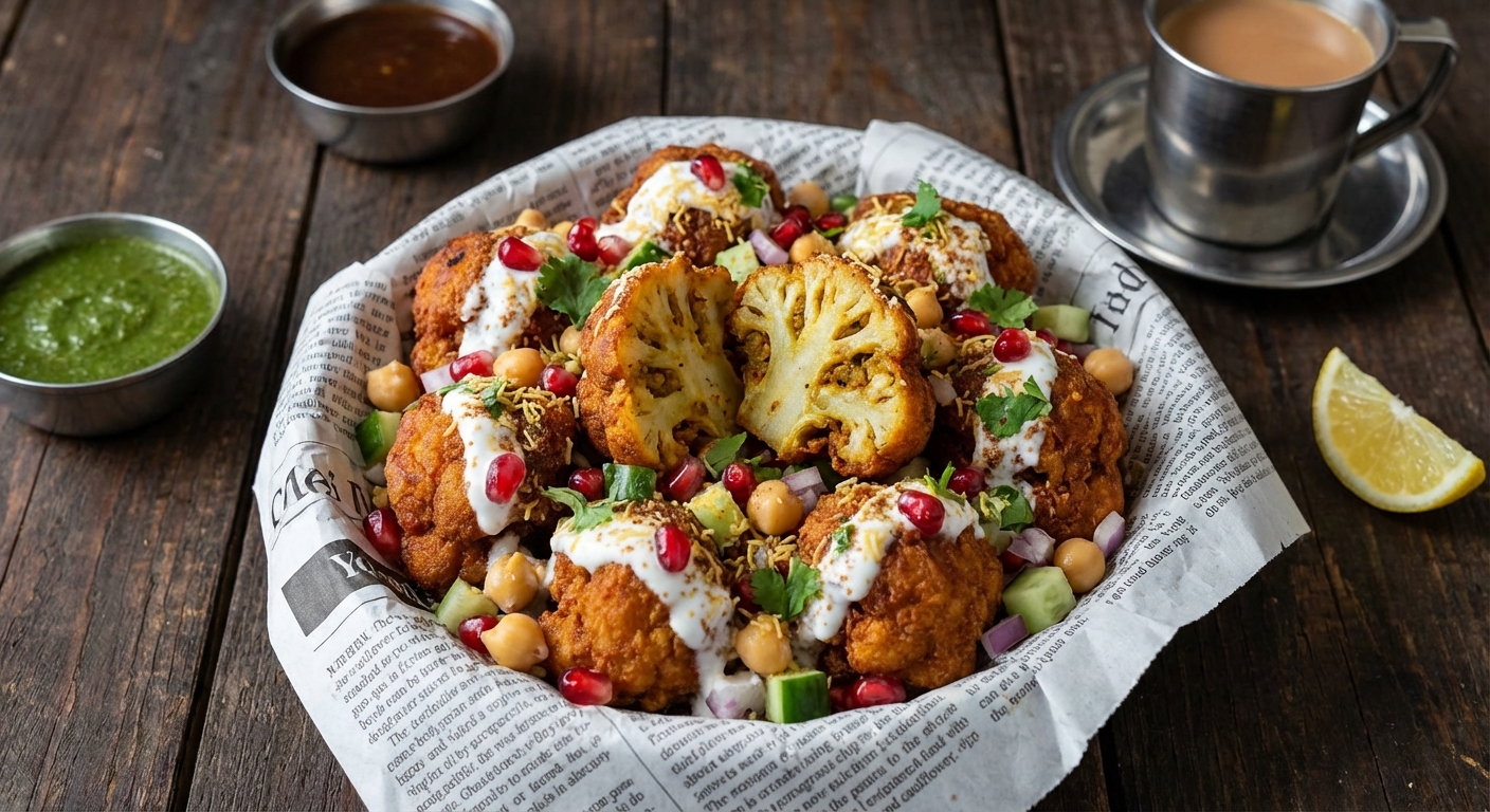 Cauliflower + Pomegranate Chaat