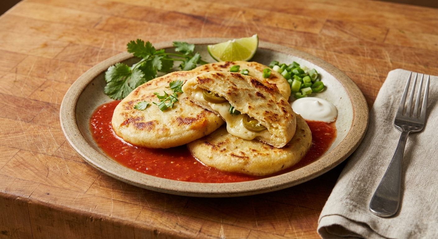 Cheese and Jalapeño Pupusas