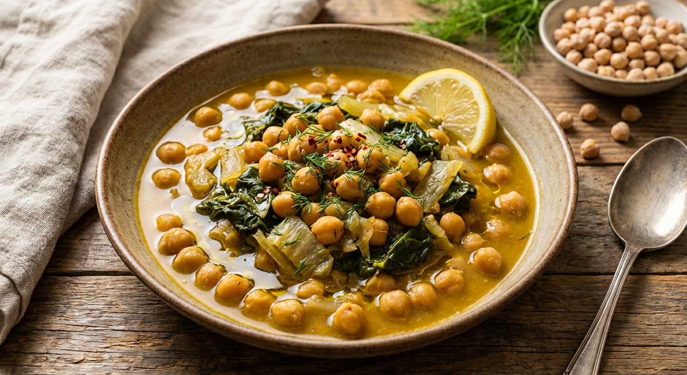 Chickpea Stew with Escarole and Fennel