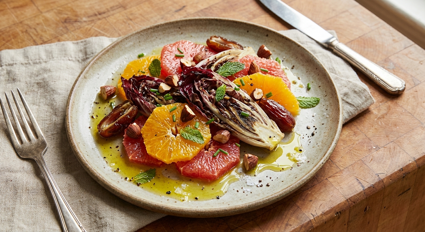 Citrus Salad with Radicchio, Dates, and Smoked Almonds