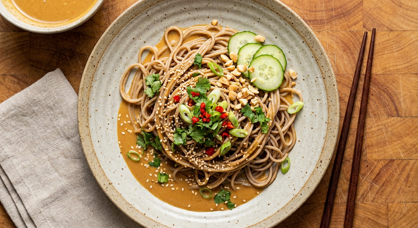 Cold Szechuan Noodles with Sesame and Ginger