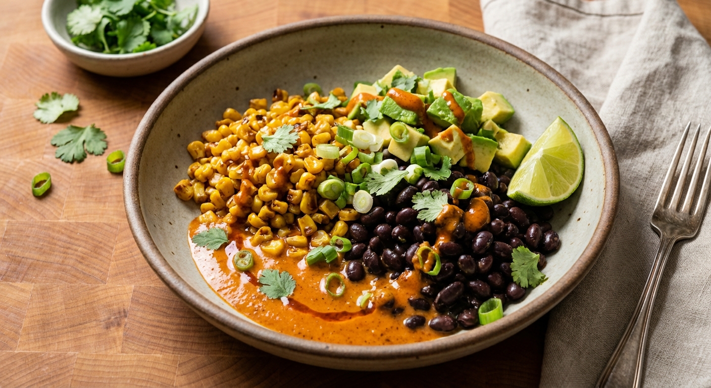 Corn, Black Bean, and Avocado Salad