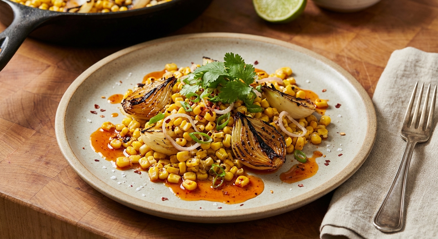 Corn with Charred Onions