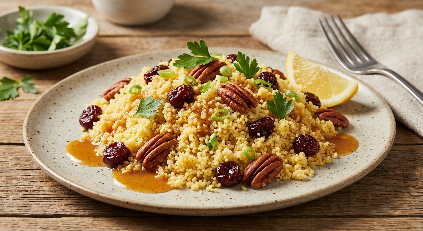 Couscous with Dried Cherries and Pecans