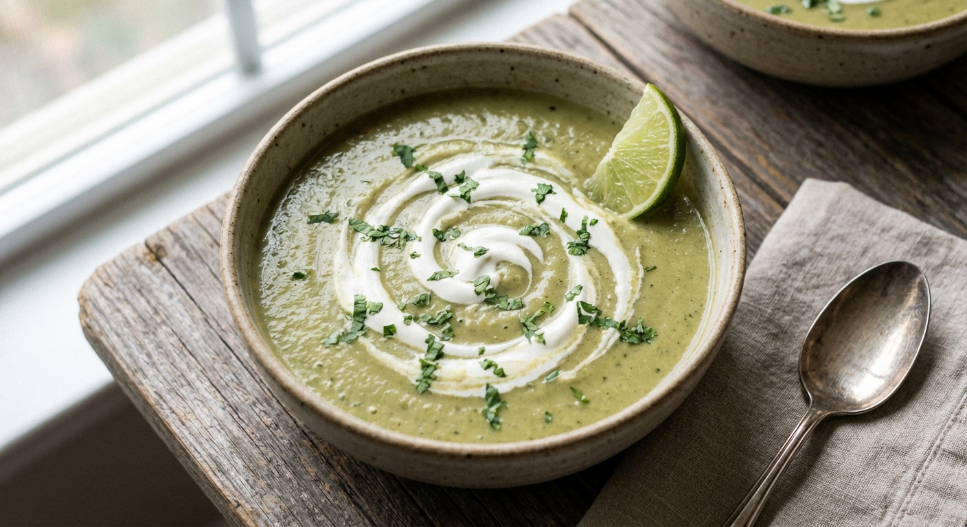 Creamy Roasted Poblano Soup