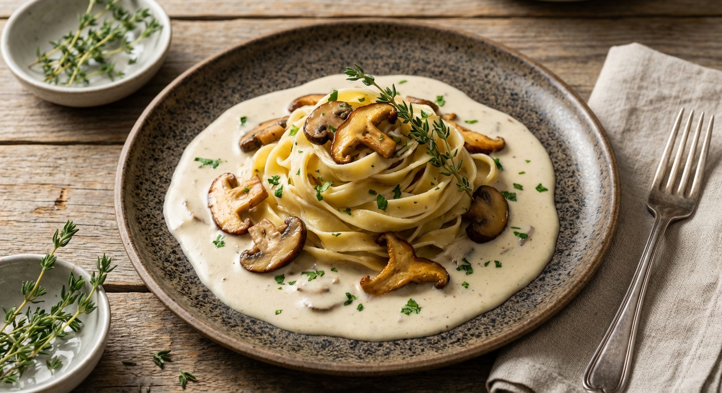Creamy Wild Mushroom Pasta