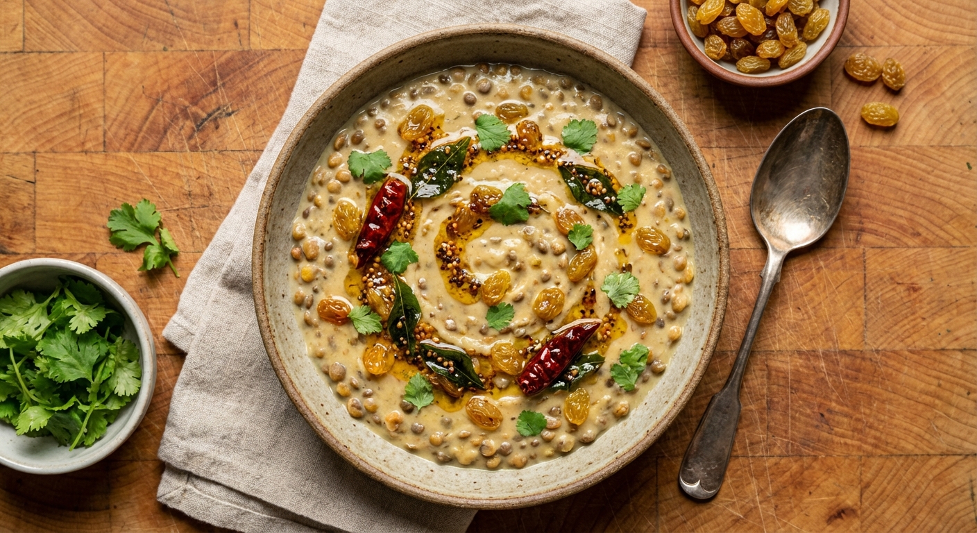 Curried French Lentils with Golden Raisins