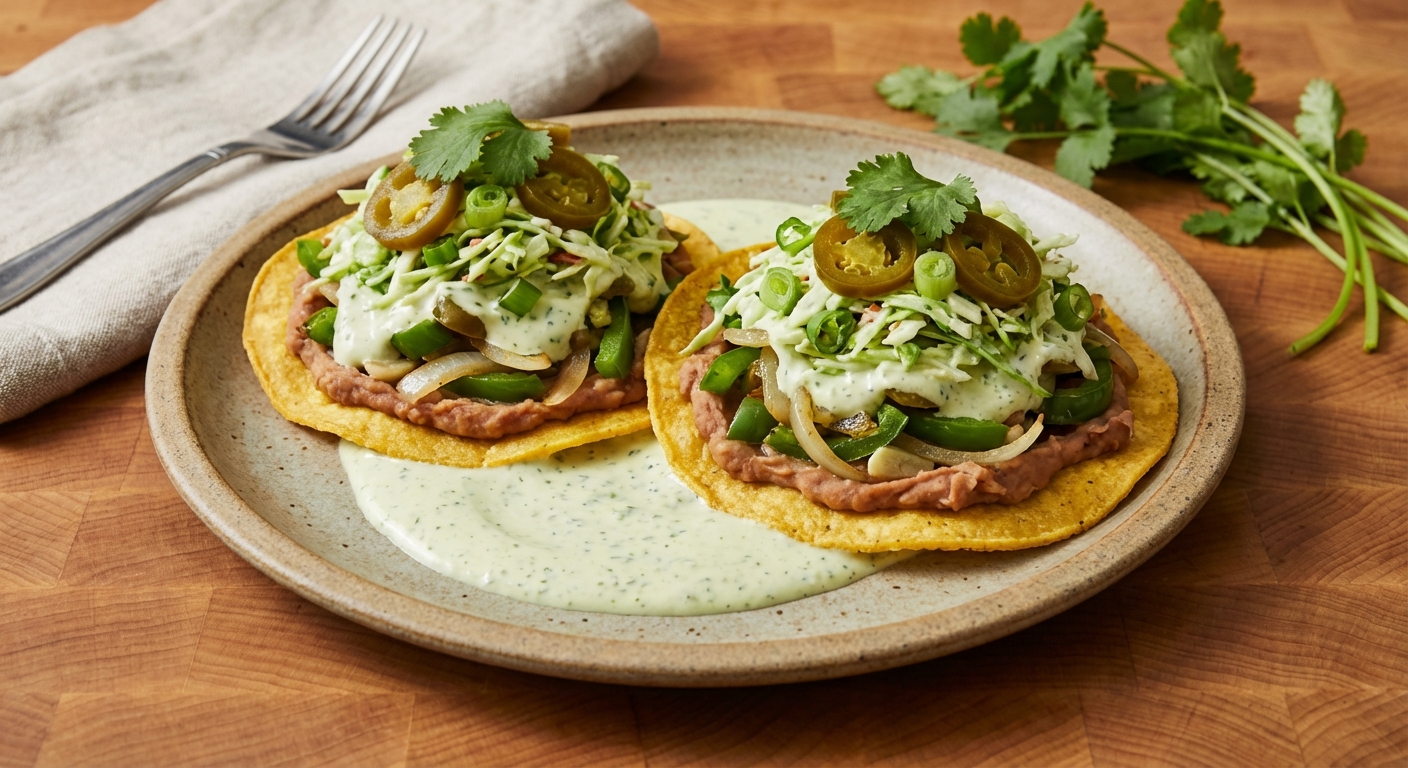 Easy Vegetable and Bean Tostadas