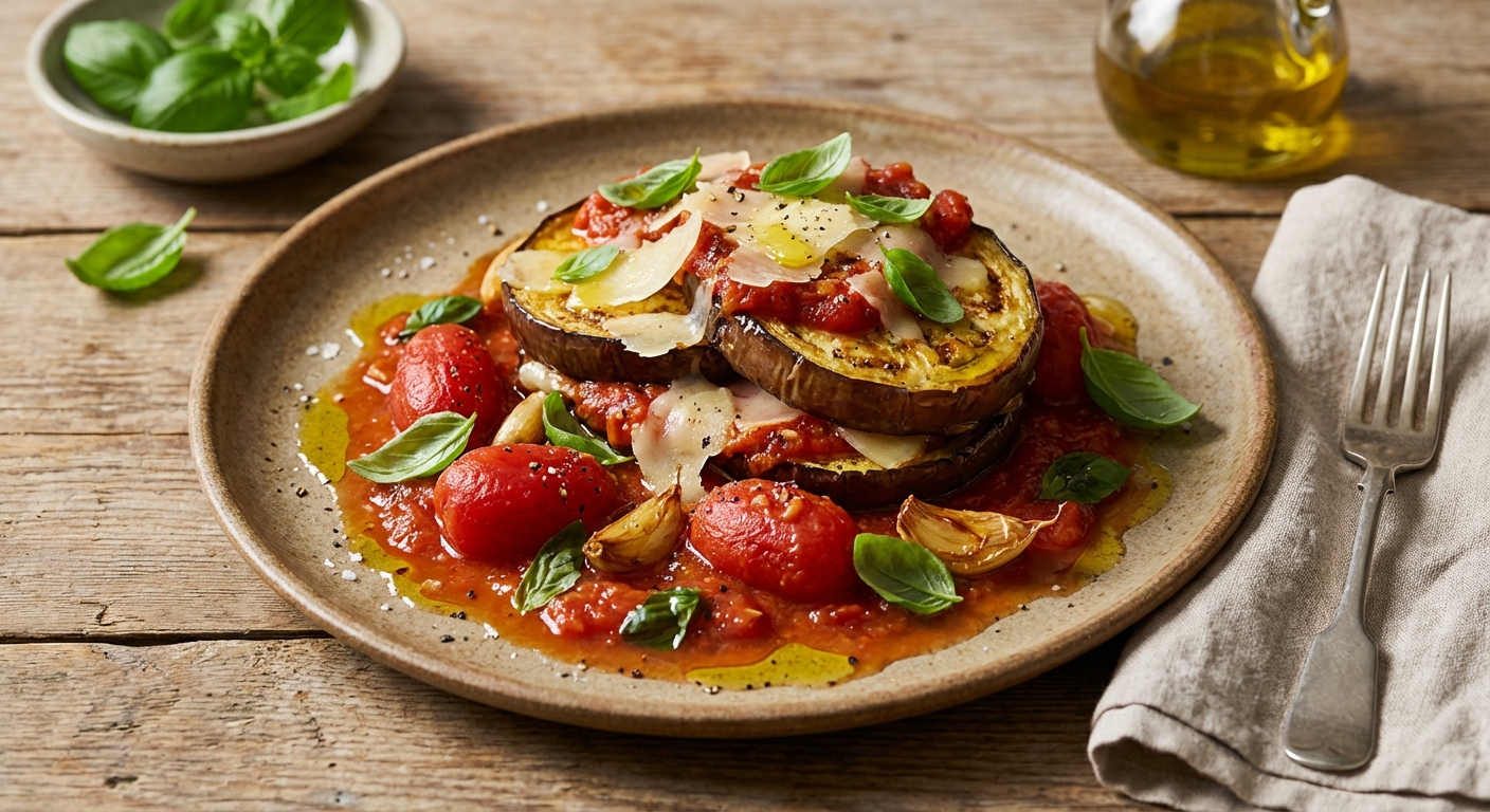 Eggplant and Tomato Topping