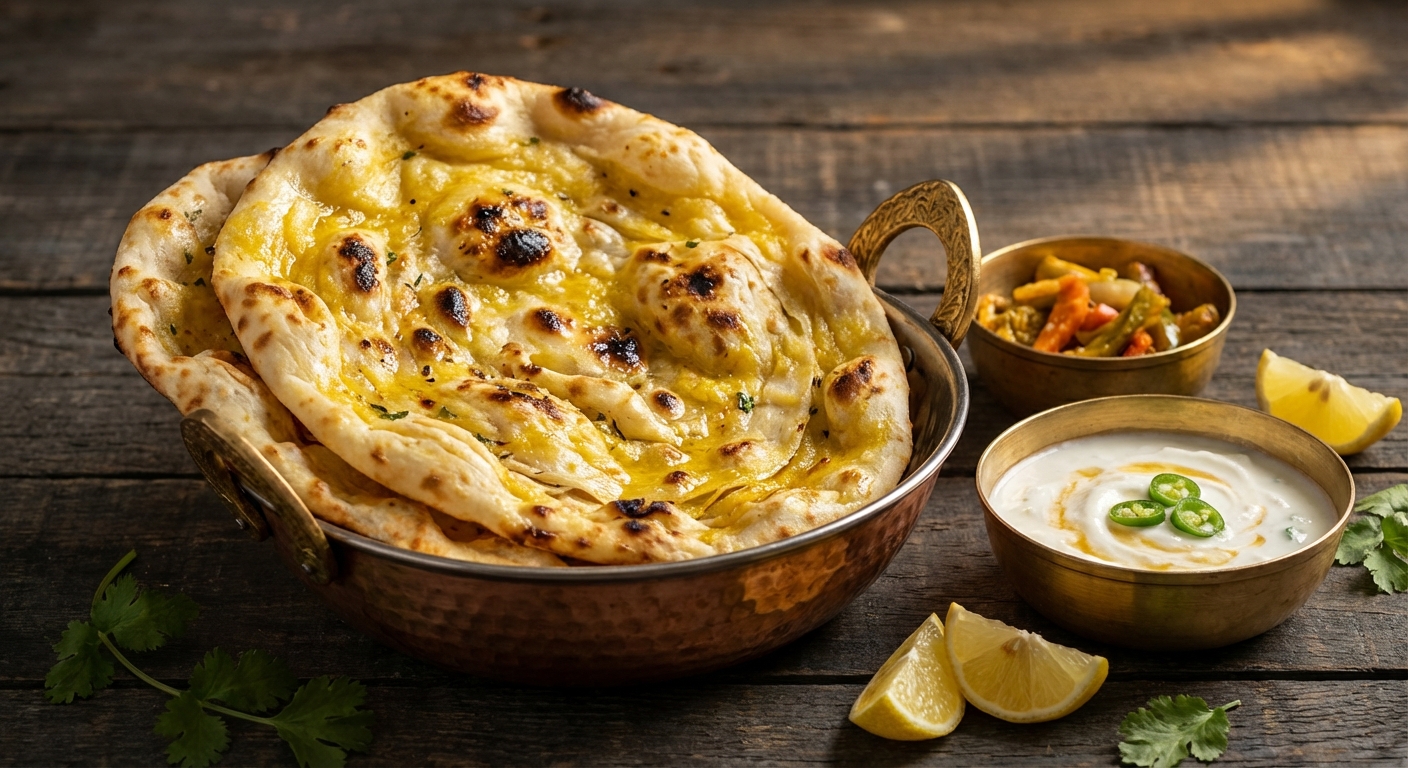 Elephant Ear Garlic Naan