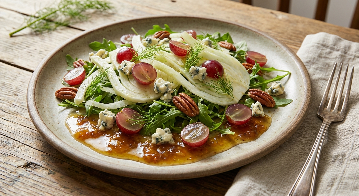 Fennel and Grape Salad with Gorgonzola and Pecans