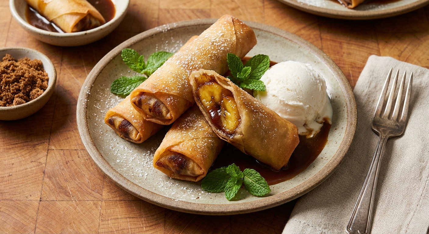 Filipino Caramelized Banana Rolls (Turon)