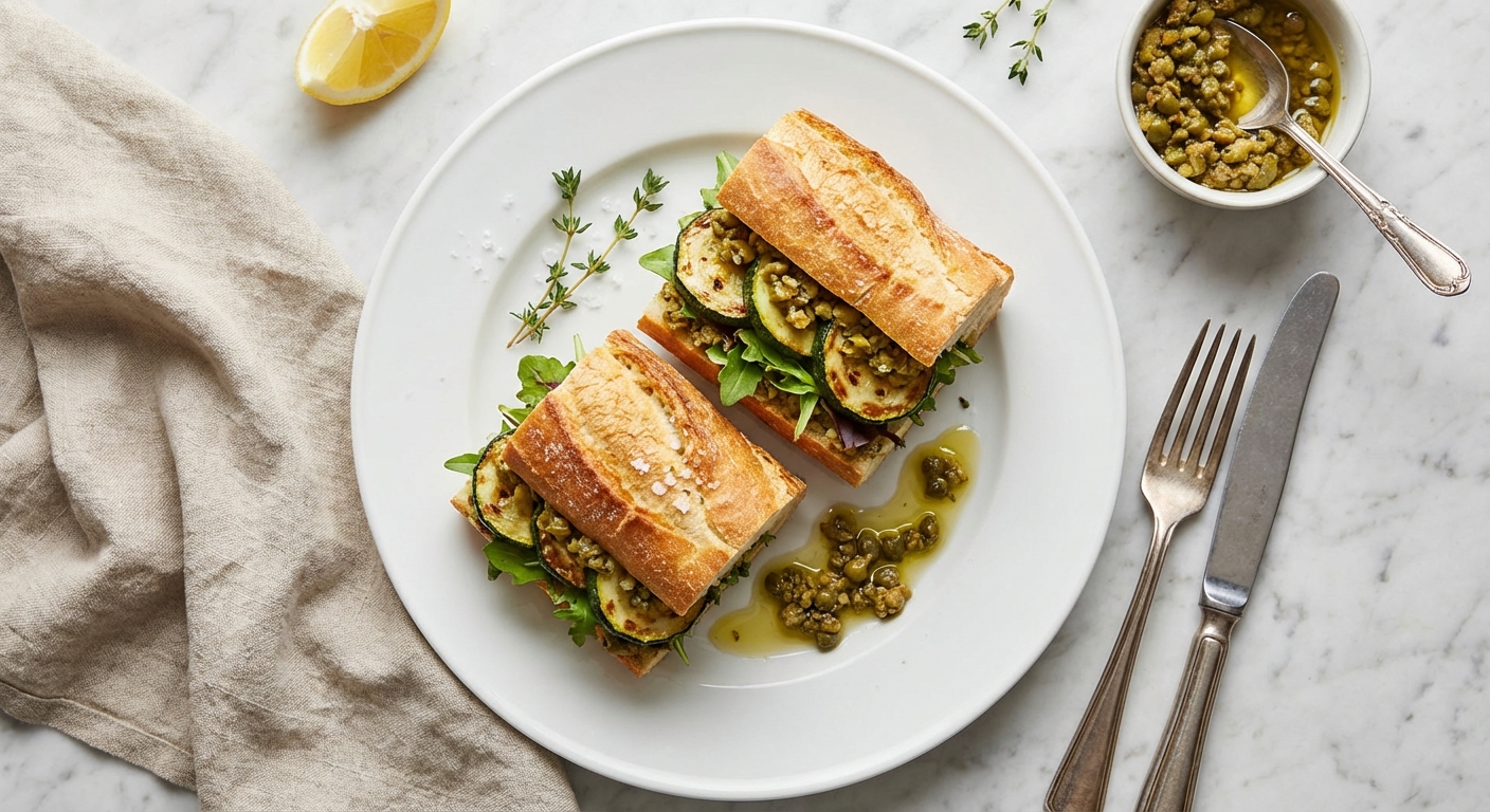 French Summer Sandwiches with Zucchini and Olive Tapenade