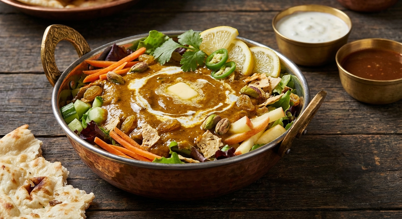 Garam Masala and Papad Salad