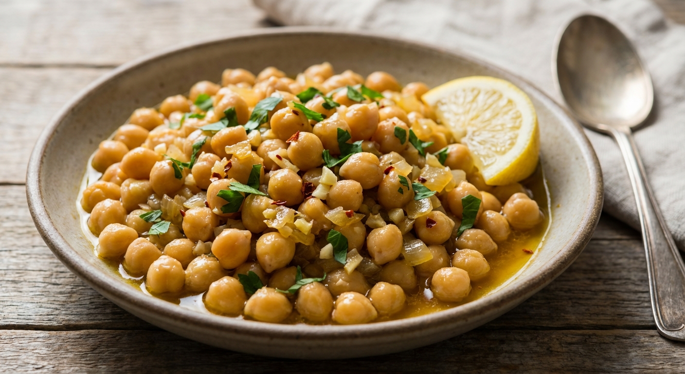 Garlic and Herb Sautéed Chickpeas