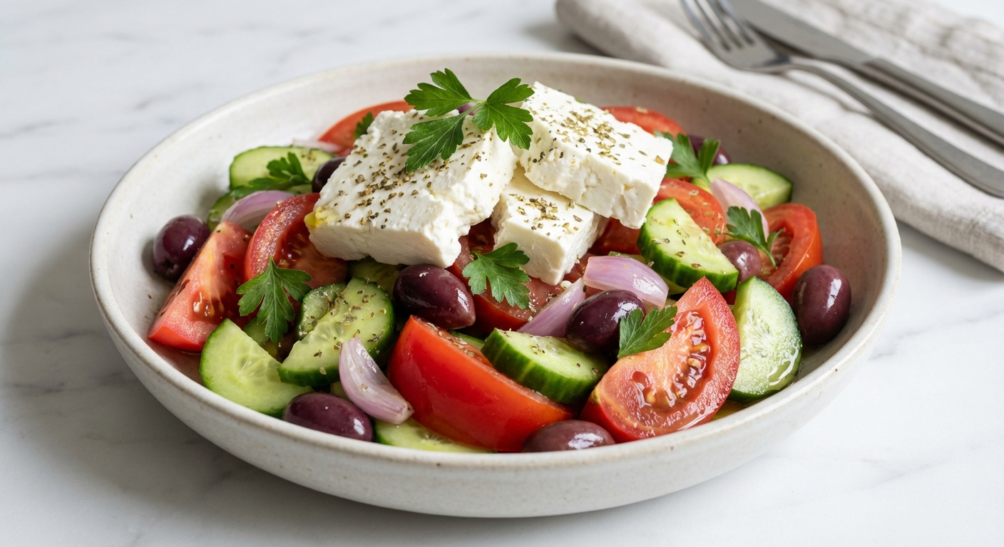 Greek Tomato and Cucumber Salad