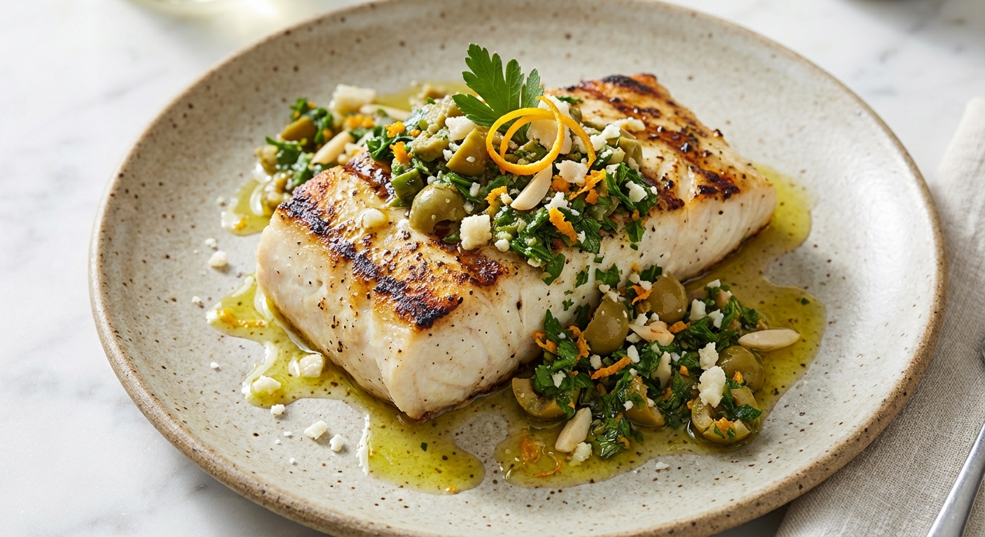 Green Olive and Orange Pesto