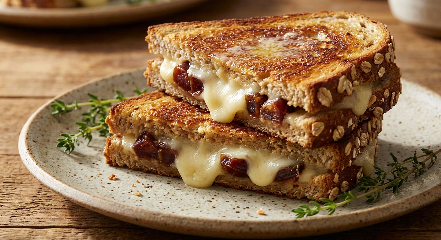 Grilled Cheese Sandwiches with Asiago and Dates