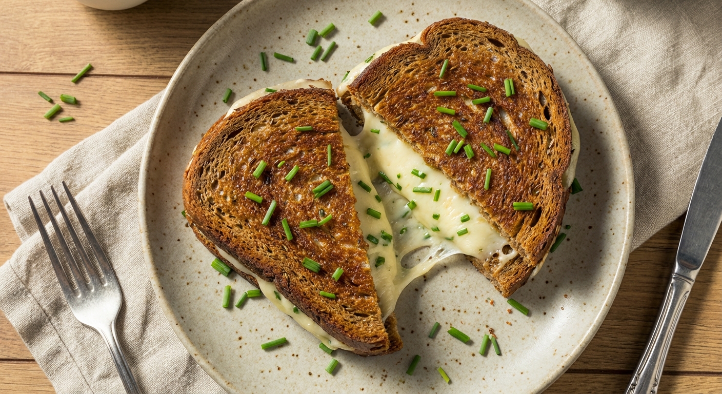 Grilled Cheese Sandwiches with Gruyère and Chives