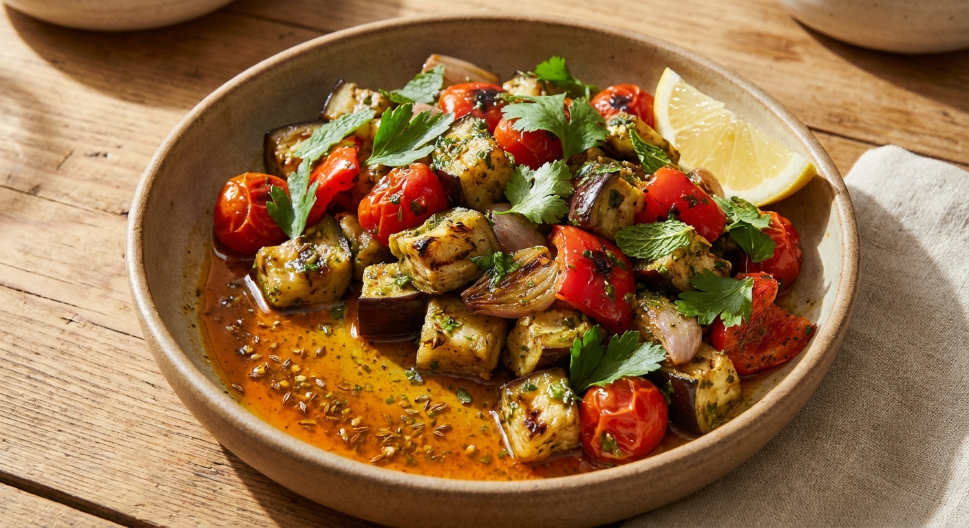 Grilled Vegetable Salad with Chermoula