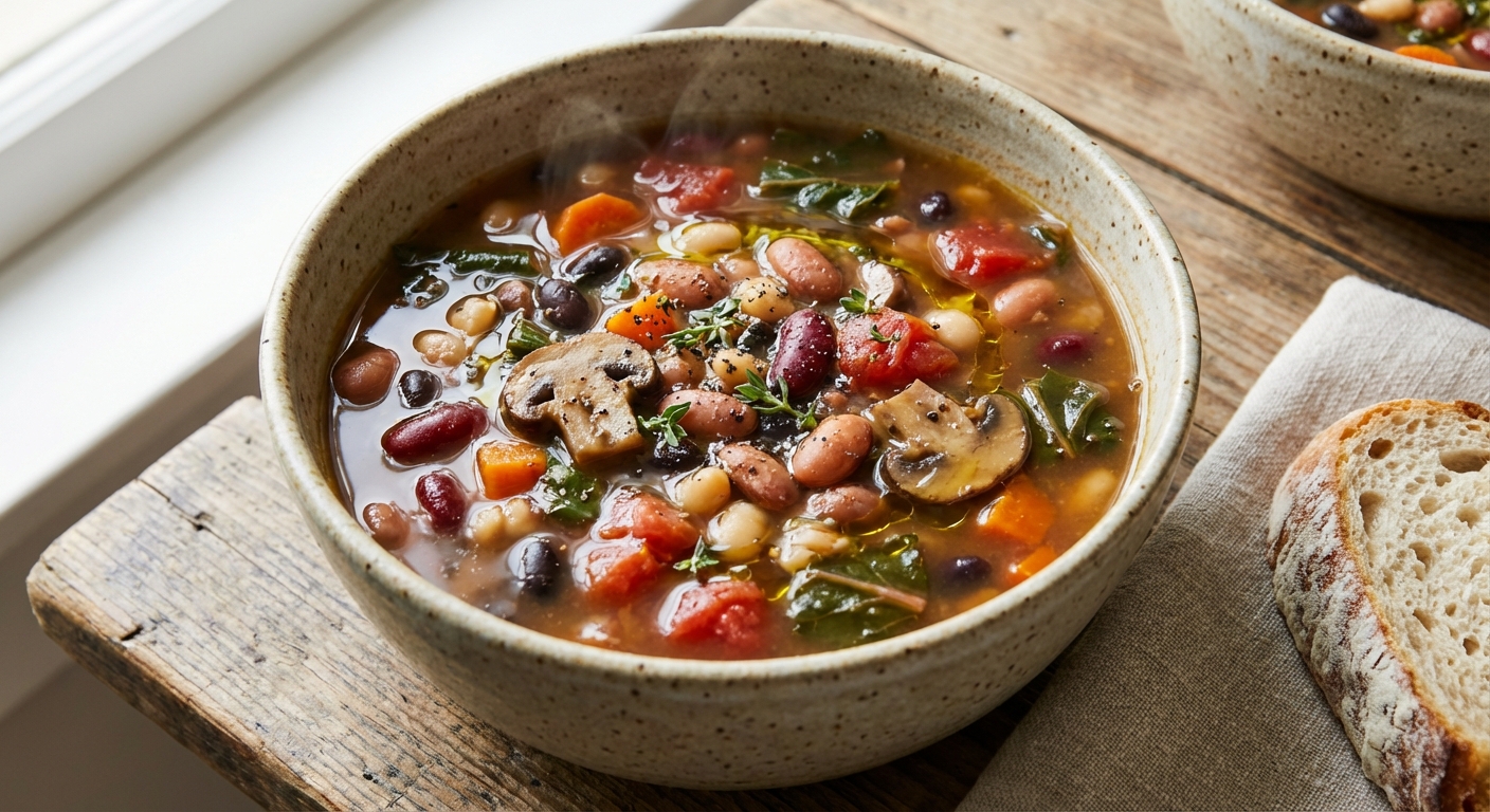 Hearty 15-Bean and Vegetable Soup