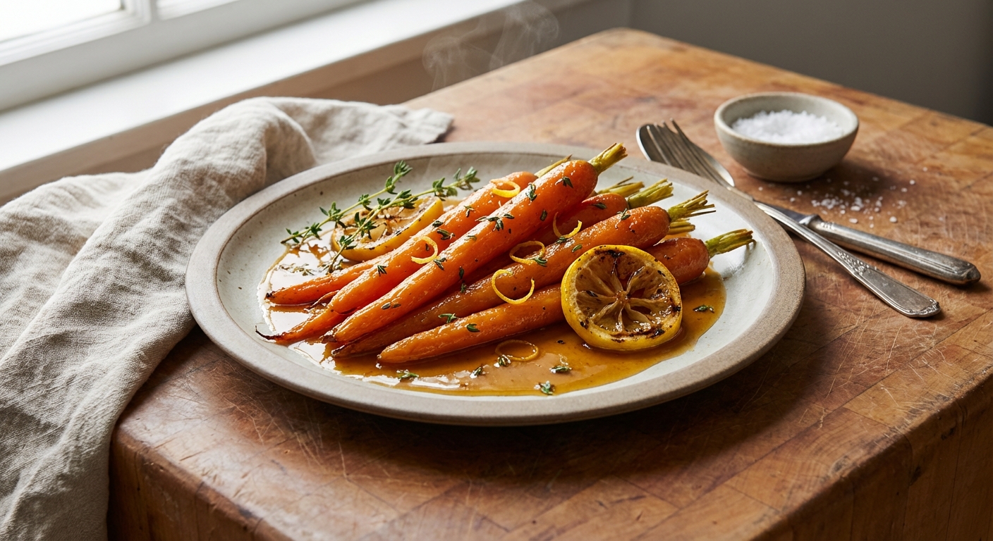 Honey-Glazed Carrots with Lemon and Thyme
