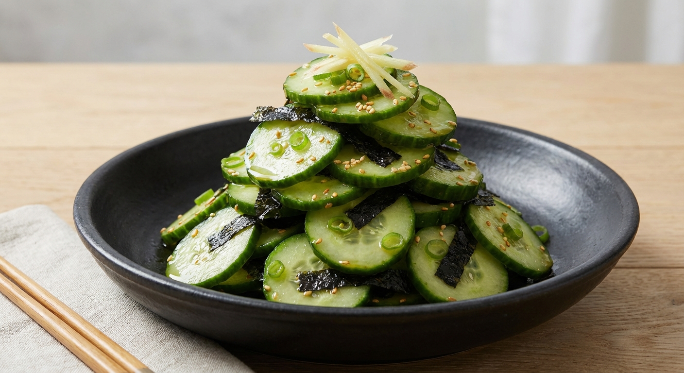 Japanese-Style Cucumber Salad with Nori and Ginger
