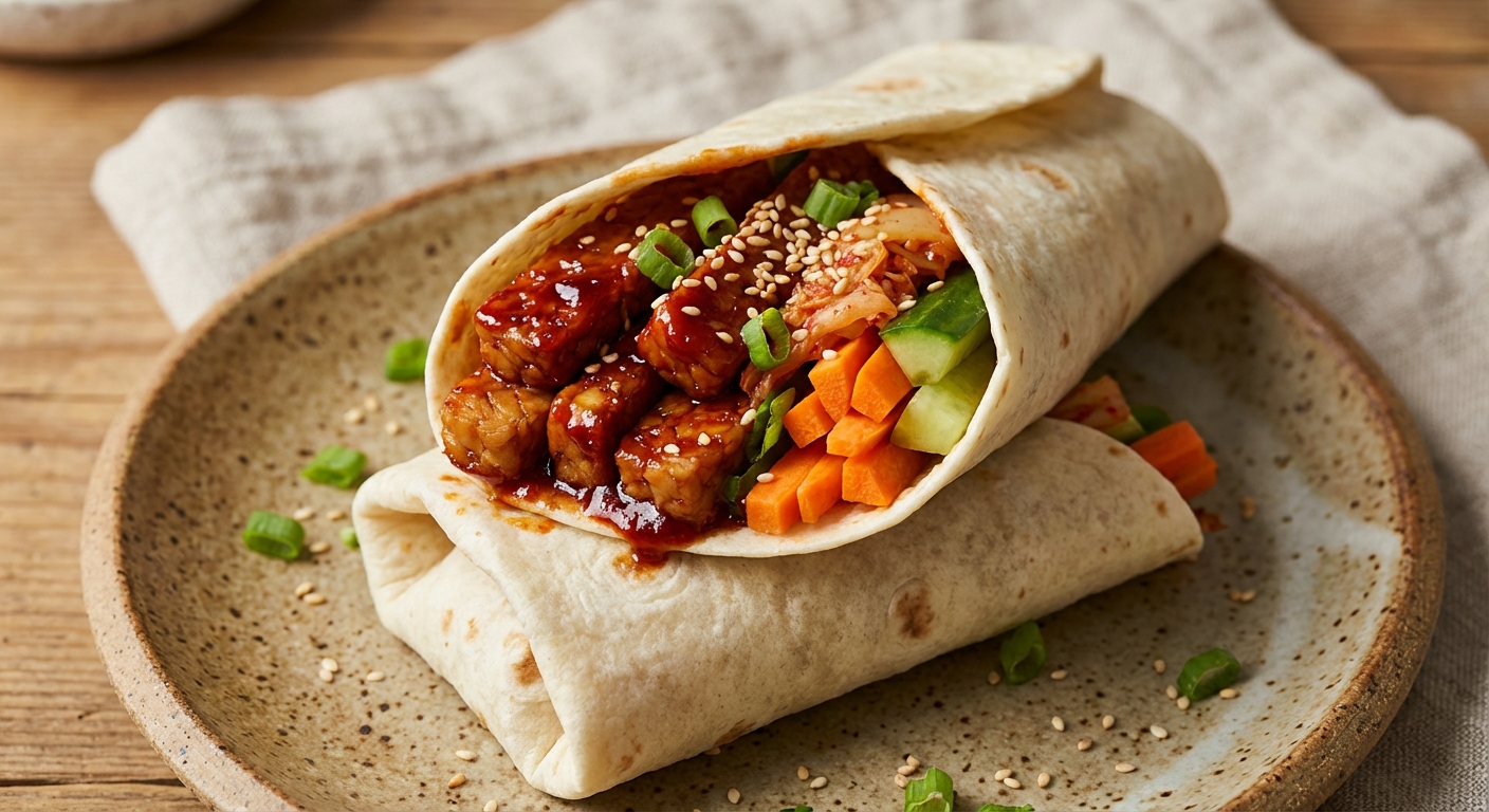 Korean-Style Tempeh Wraps