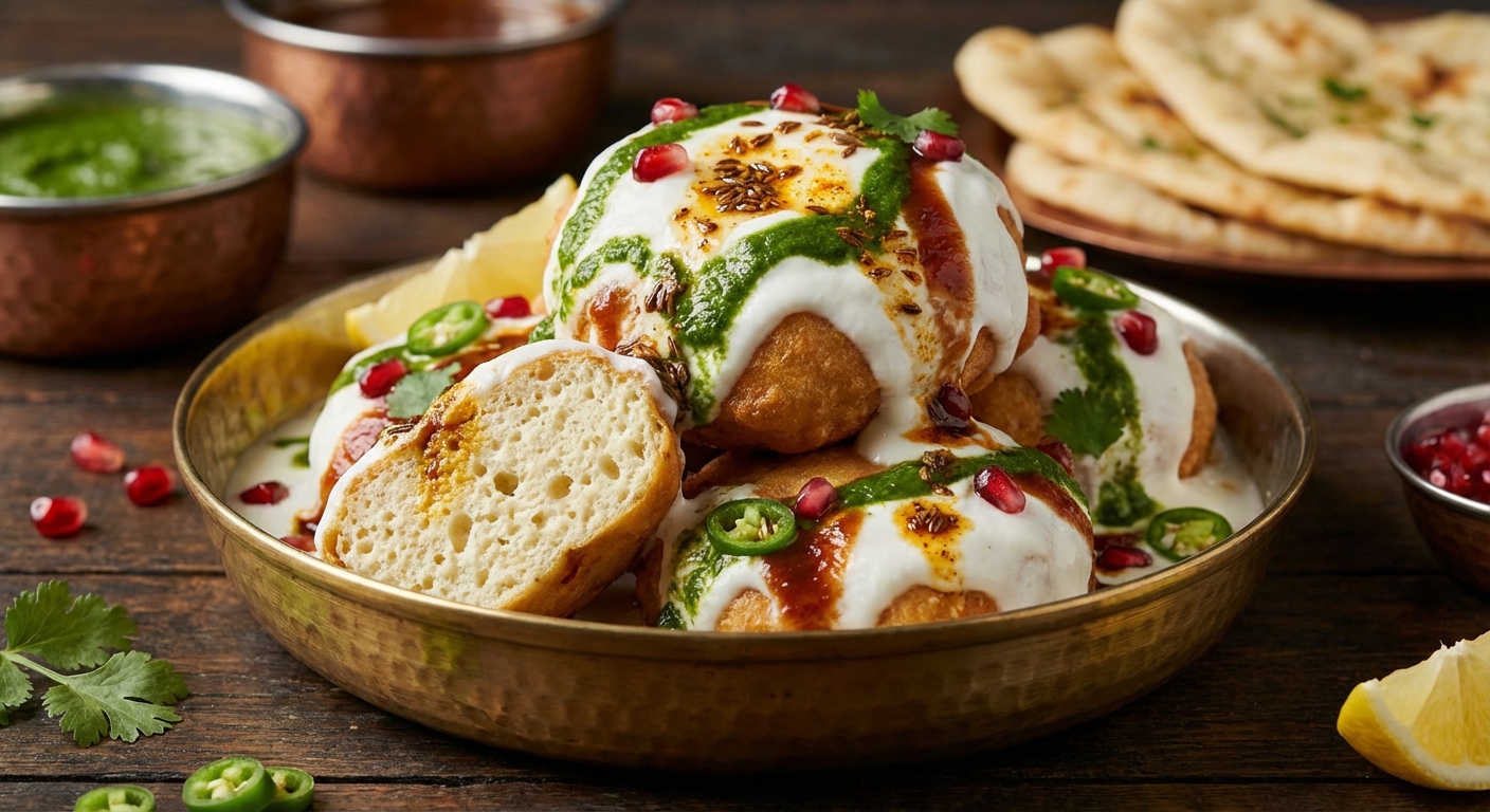 Lentil Fritters with Yogurt + Chutneys
