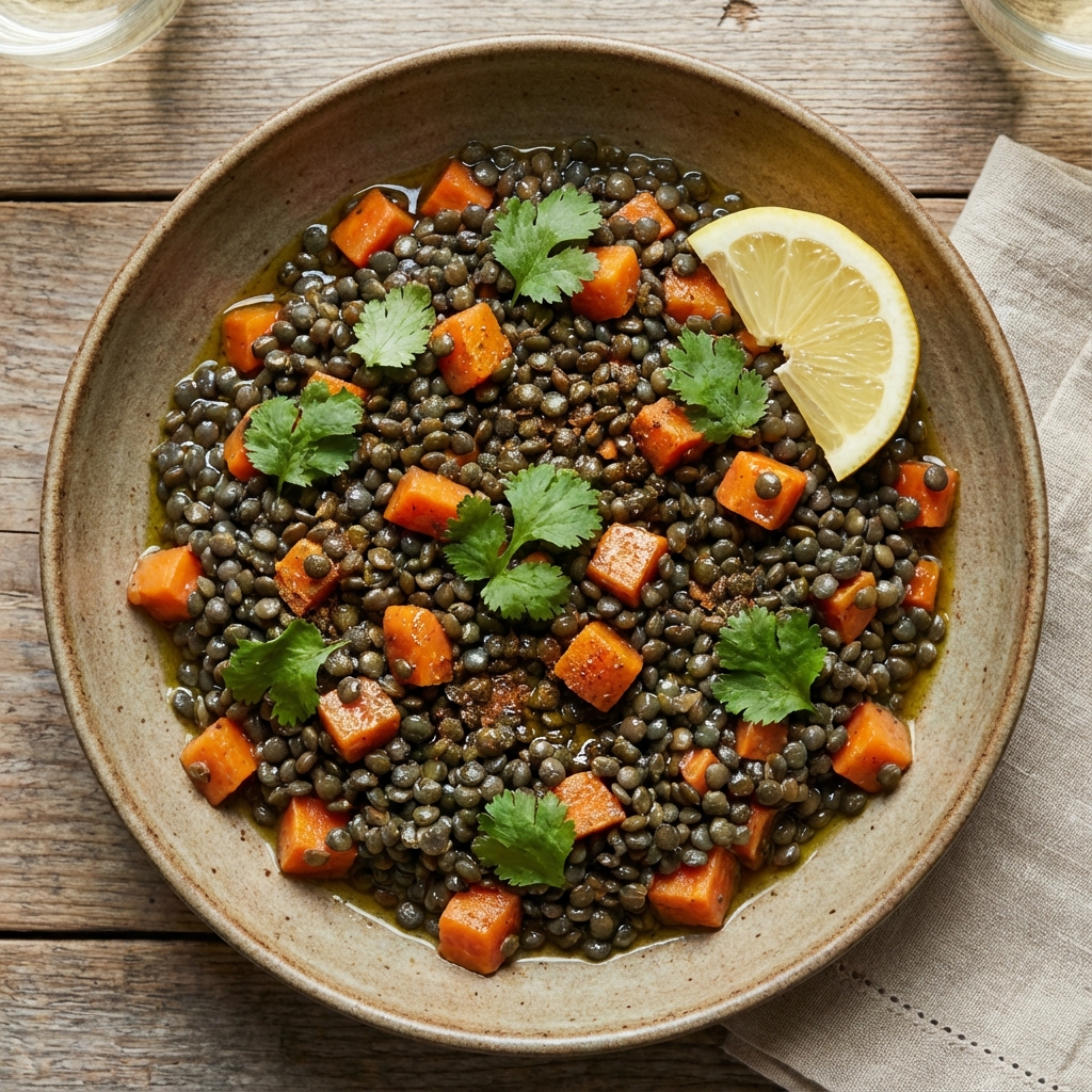 Lentil Salad with Carrots and Cilantro